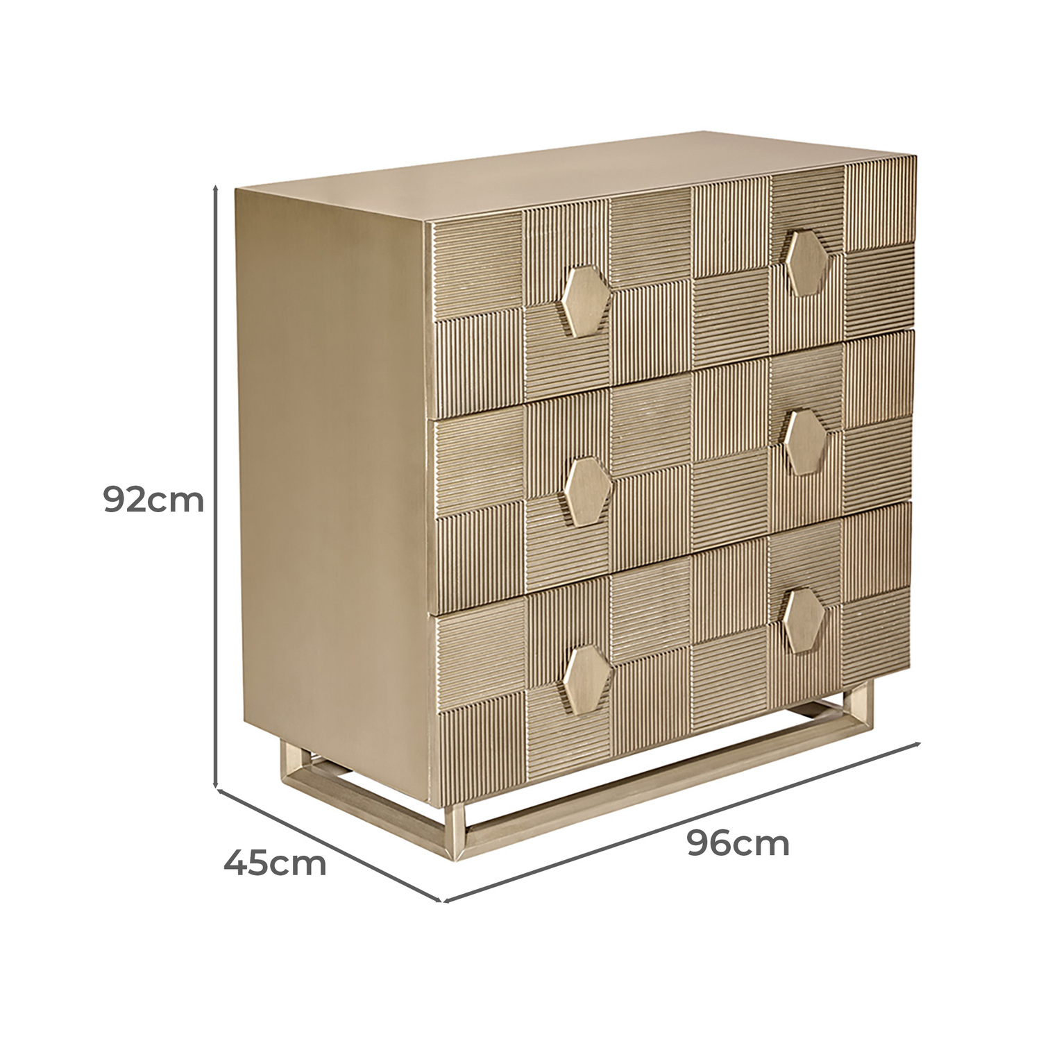 Archon 3 Drawer Chest