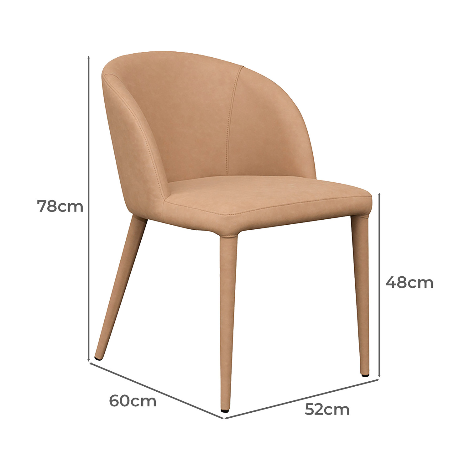 Pierrot Vegan Leather Dining Chair