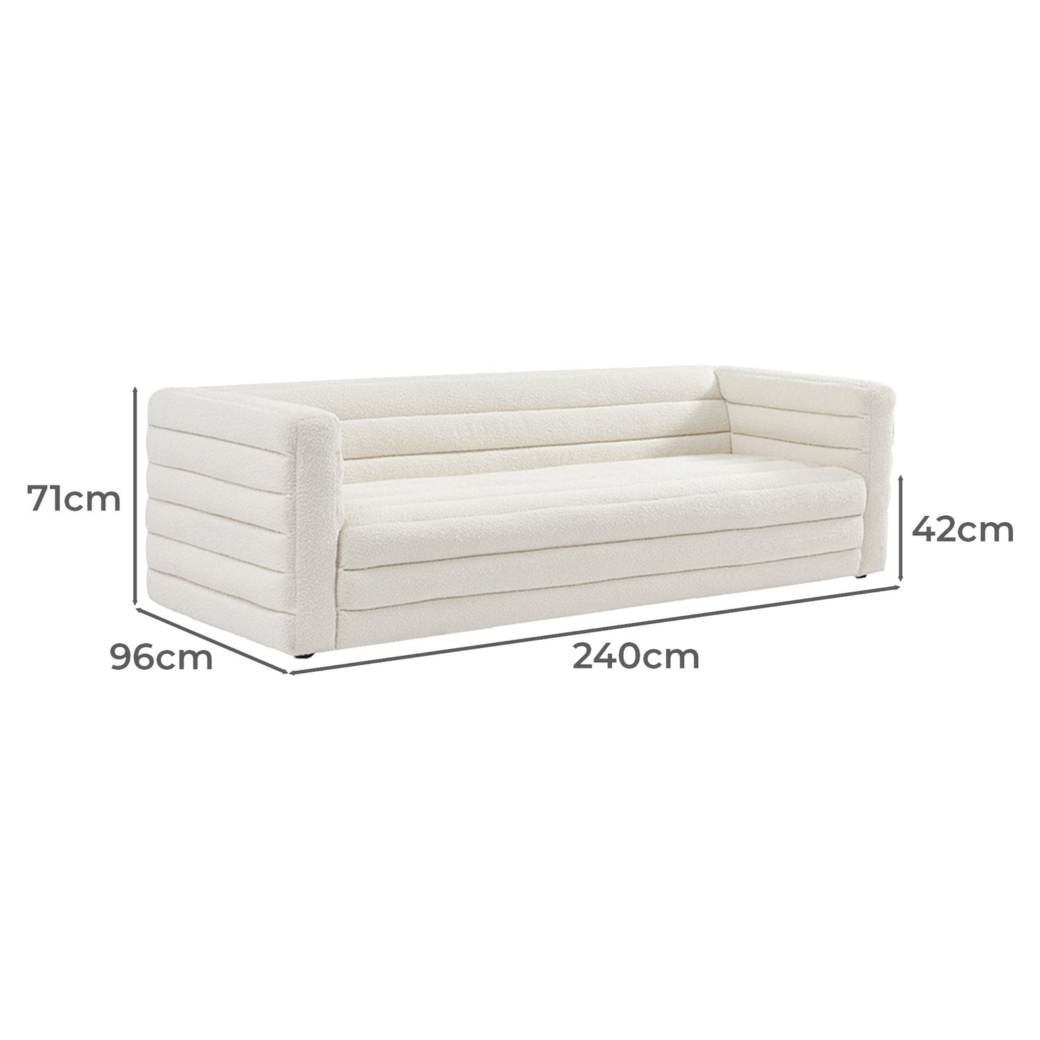 Levi 4 Seater Boucle Sofa