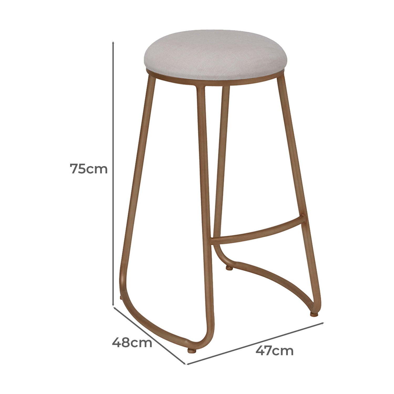 75cm Kian Upholstered Bar Stool