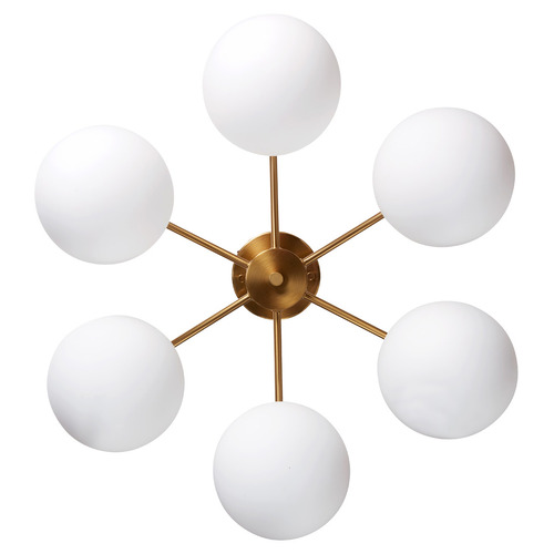Paula 6 Light Glass Flush Mount Ceiling