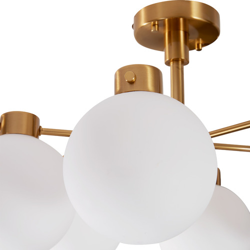 Paula 6 Light Glass Flush Mount Ceiling