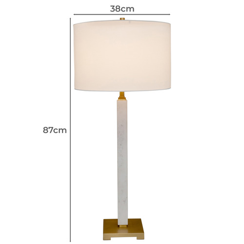 87cm Tanya Marble Table Lamp