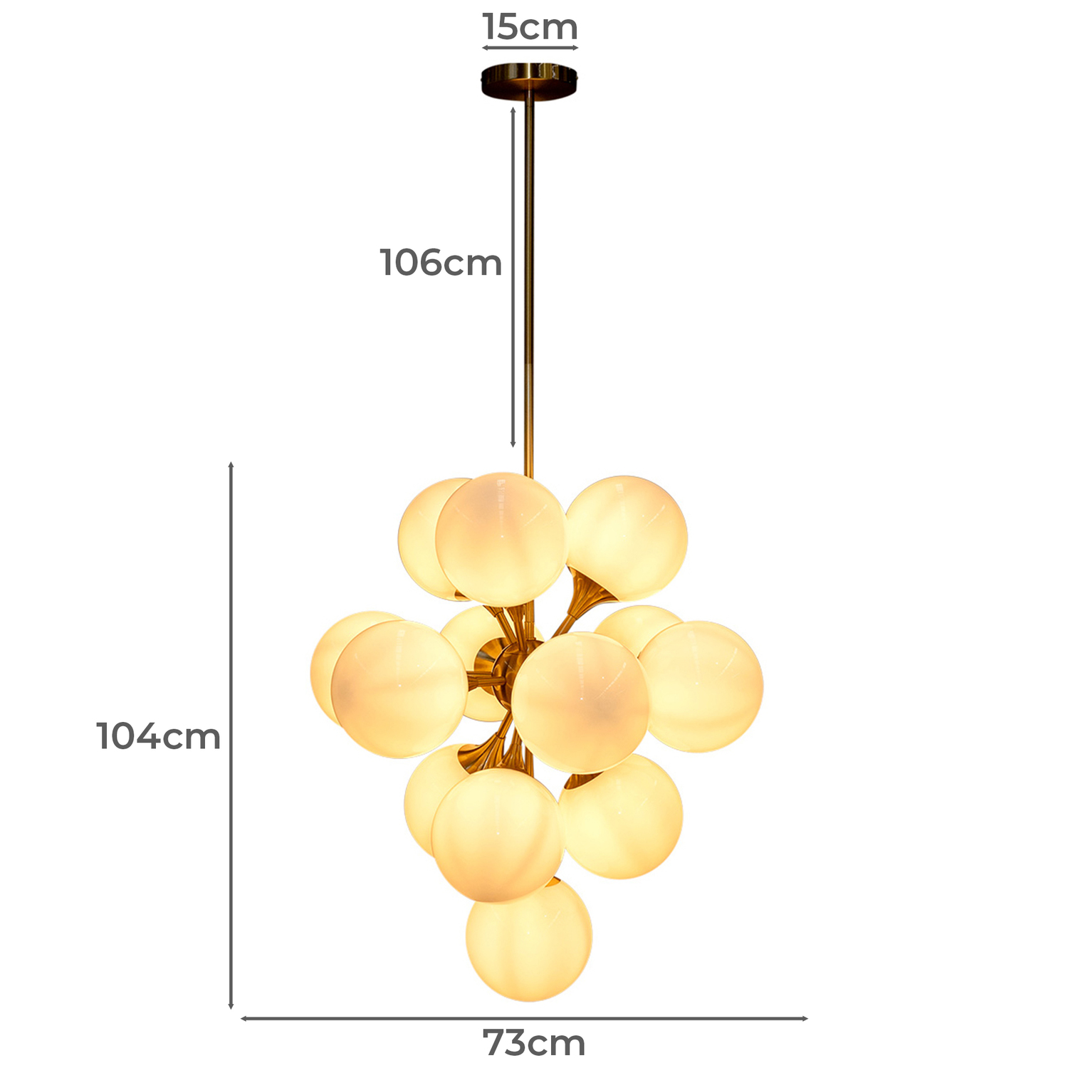 Kathy 13 Light Glass Pendant