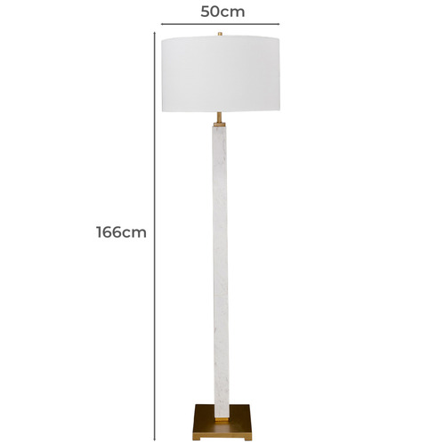 166cm Tanya Marble Floor Lamp