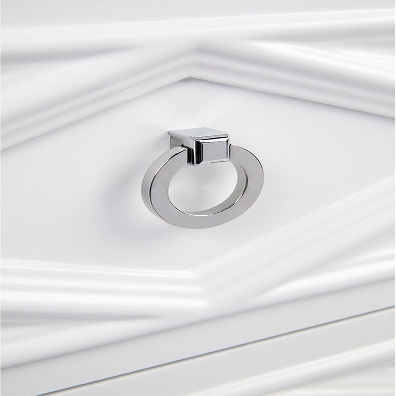 White Velibor 6 Drawer Chest