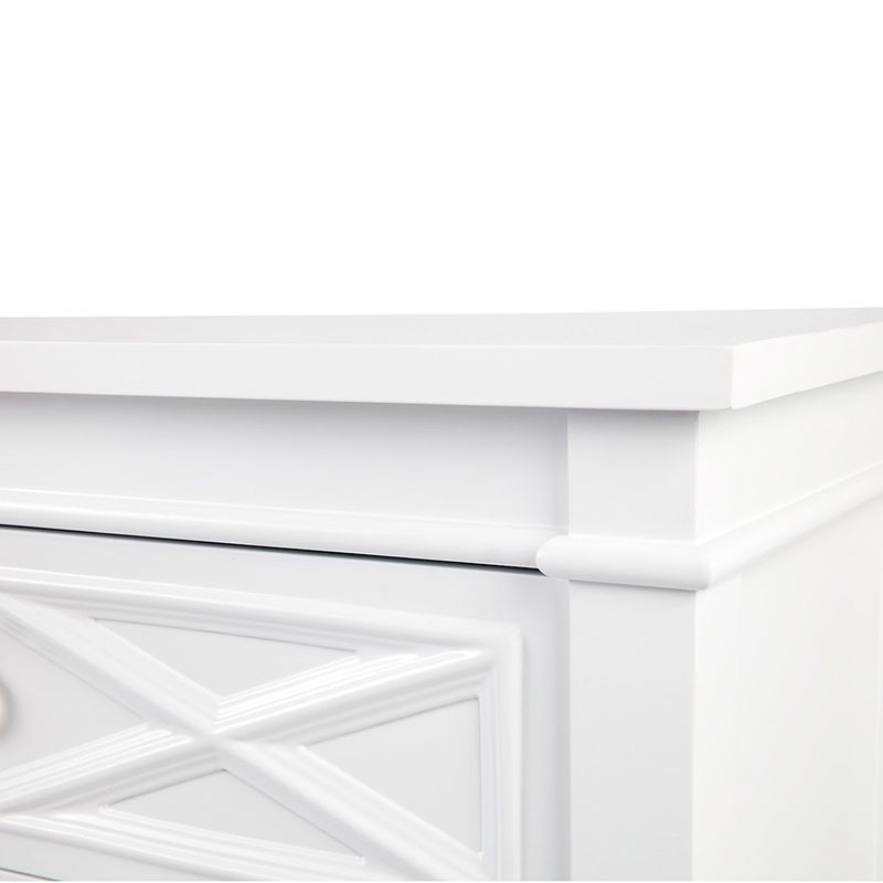 White Velibor 6 Drawer Chest