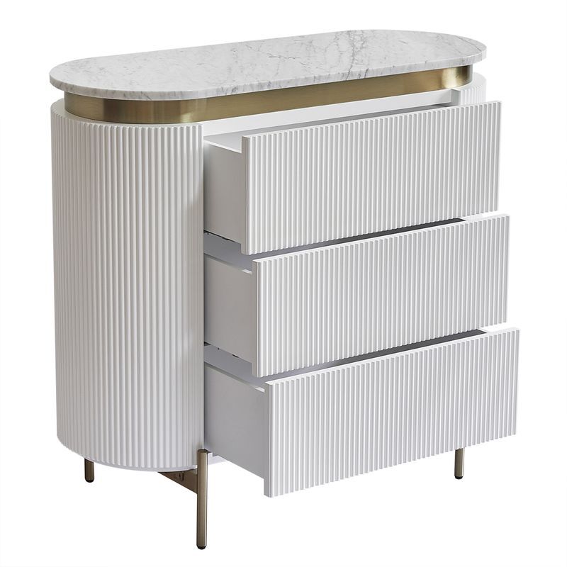 Betty 3 Drawer Marble Chest