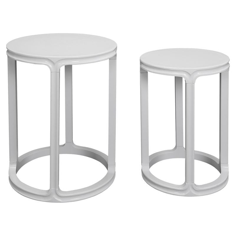 2 Piece Amir Birch Wood Nesting Side Table Set