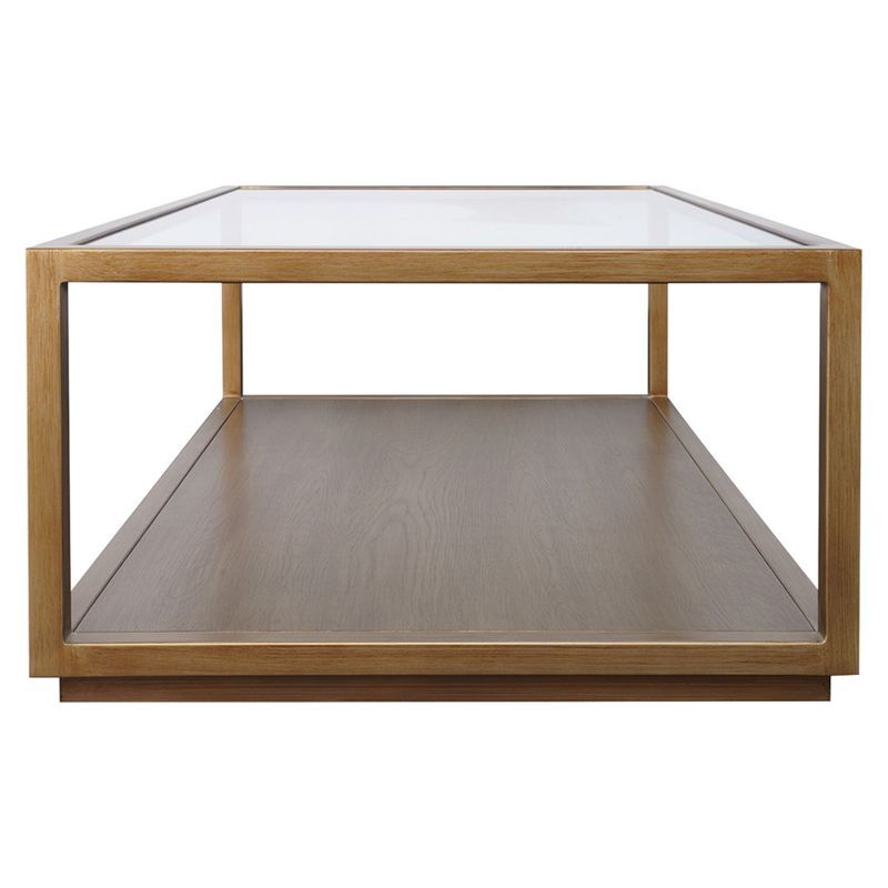 Antique Gold Galvan Rectangle Coffee Table