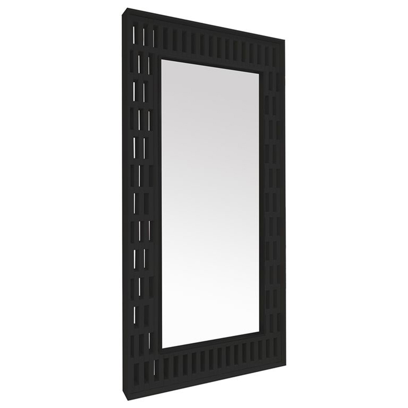Berry Fir Wood Floor Mirror