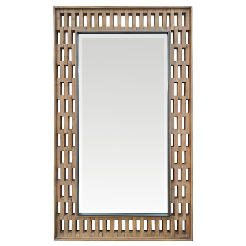 Berry Fir Wood Floor Mirror