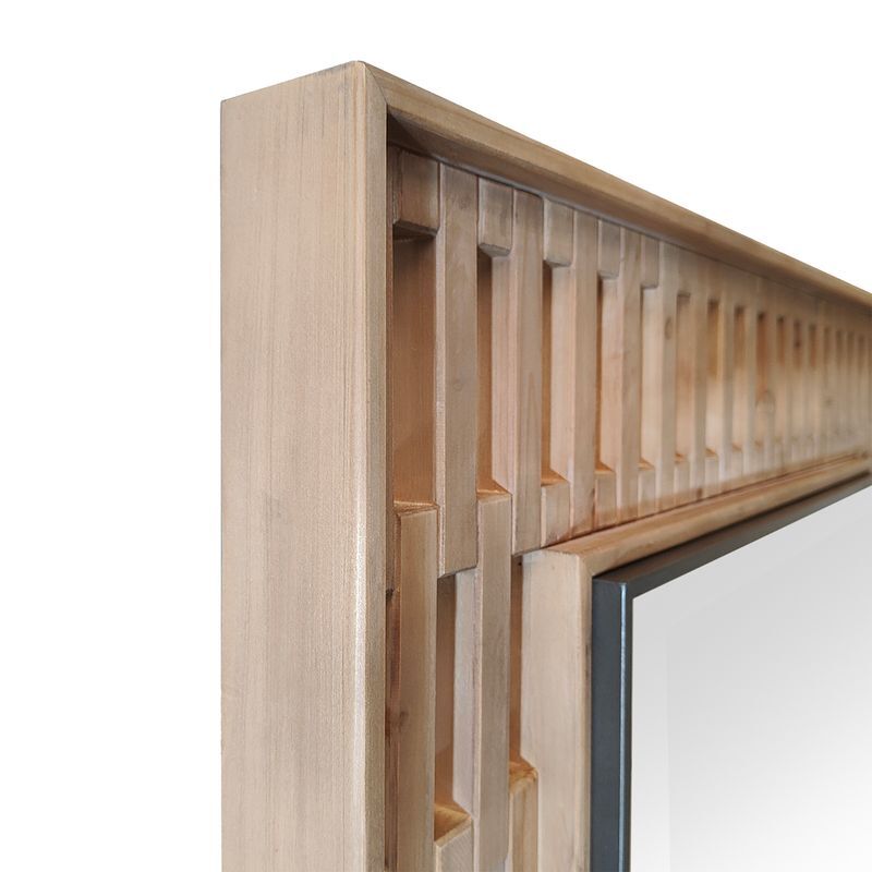 Berry Fir Wood Floor Mirror