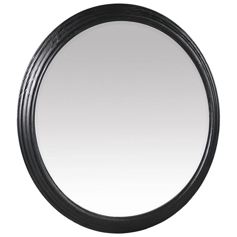 Black Krishan Fir Wood Wall Mirror