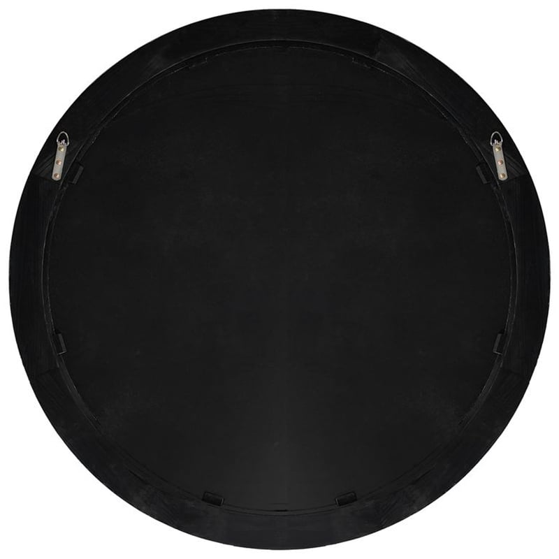 Black Krishan Fir Wood Wall Mirror