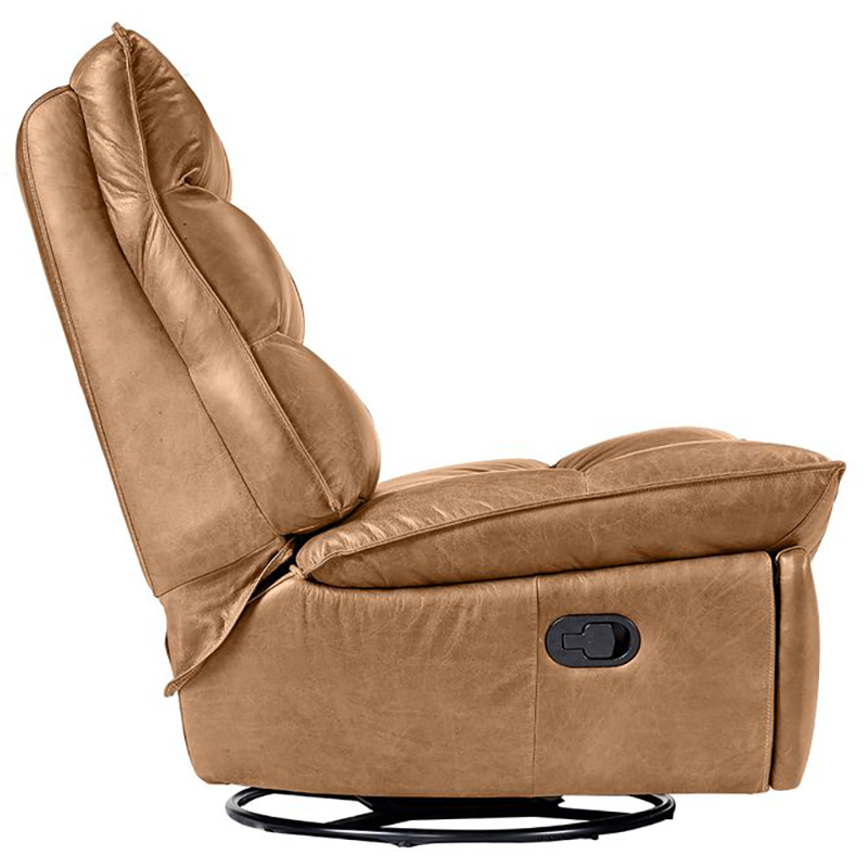 Reilly Cow Leather Recliner Chair | Temple & Webster