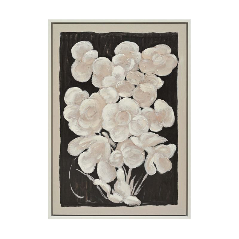 Textured Bouquet Framed Canvas Wall Art