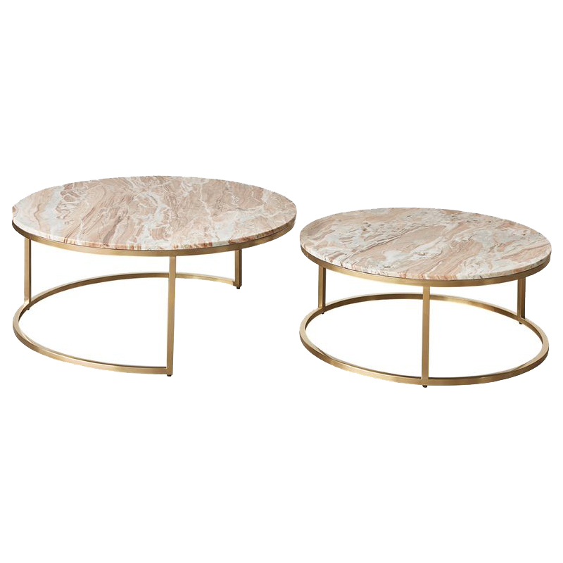 2 Piece Zoe Marble Nesting Coffee Table Set