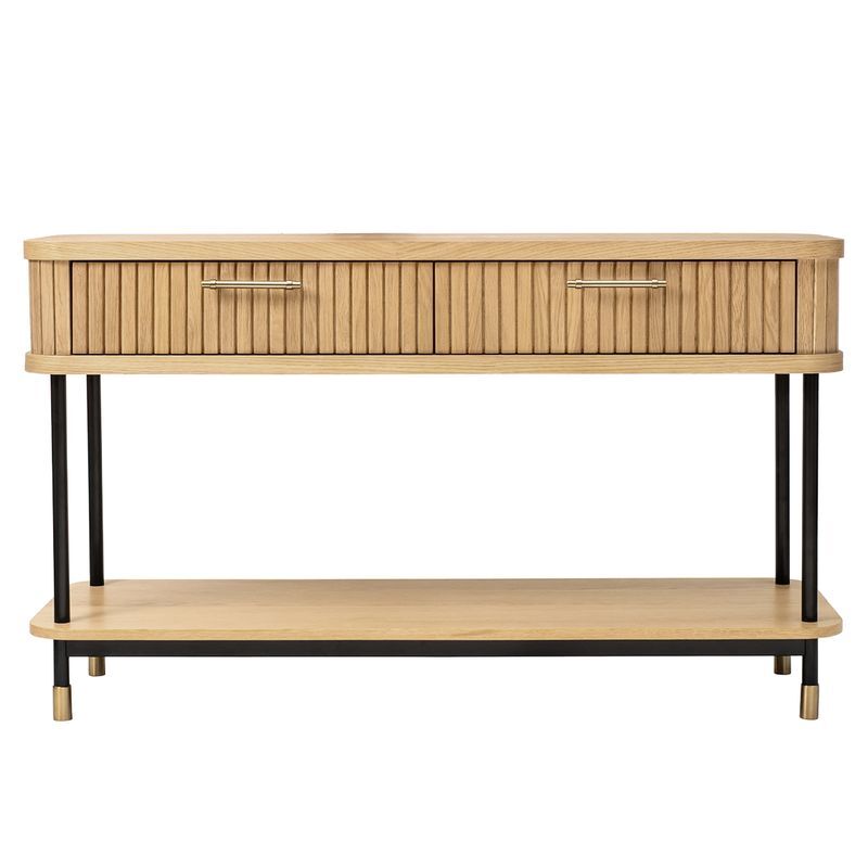 Uriah Oak Wood Console Table