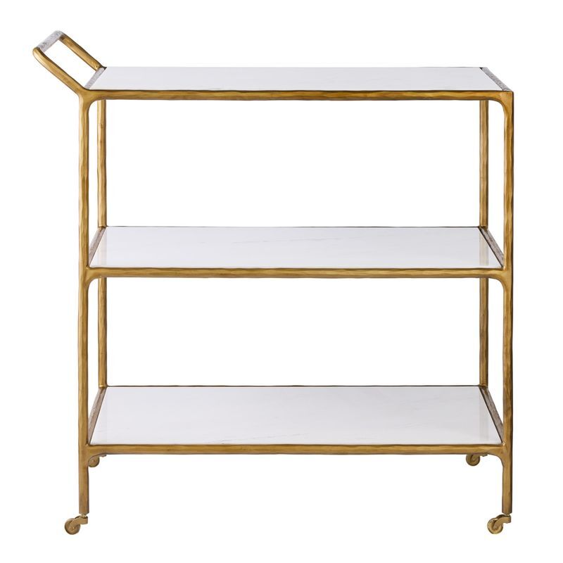 Preston 3 Tier Marble Bar Cart