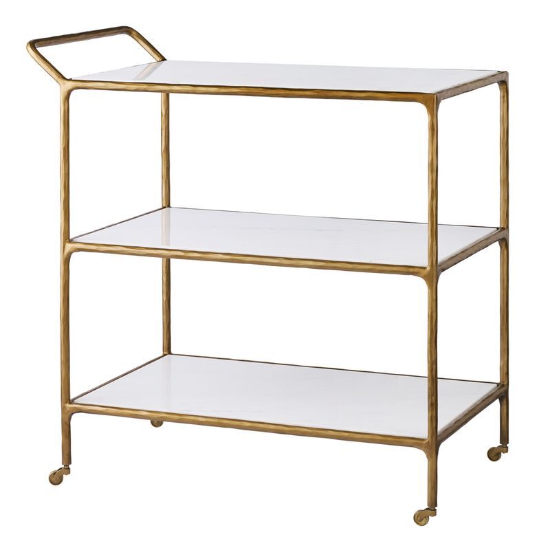 Preston 3 Tier Marble Bar Cart