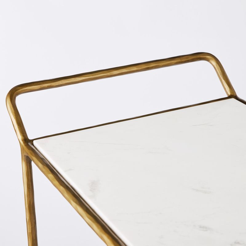 Preston 3 Tier Marble Bar Cart