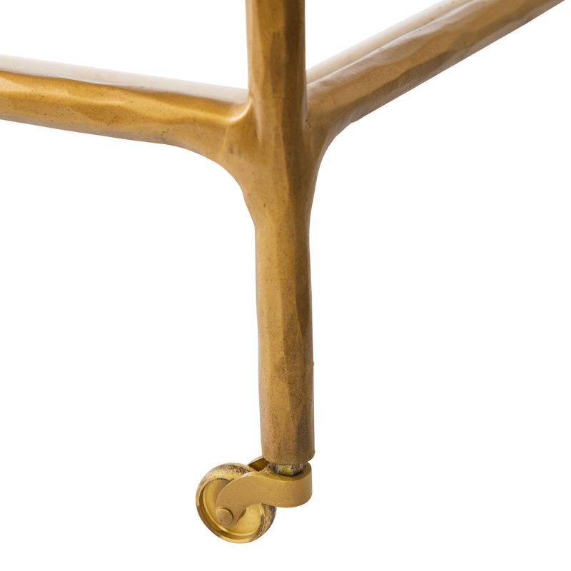 Preston 3 Tier Glass Bar Cart