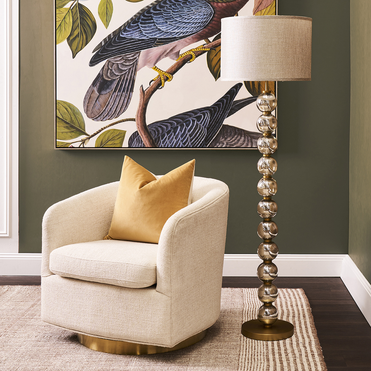 Evie Glass Bauble Floor Lamp