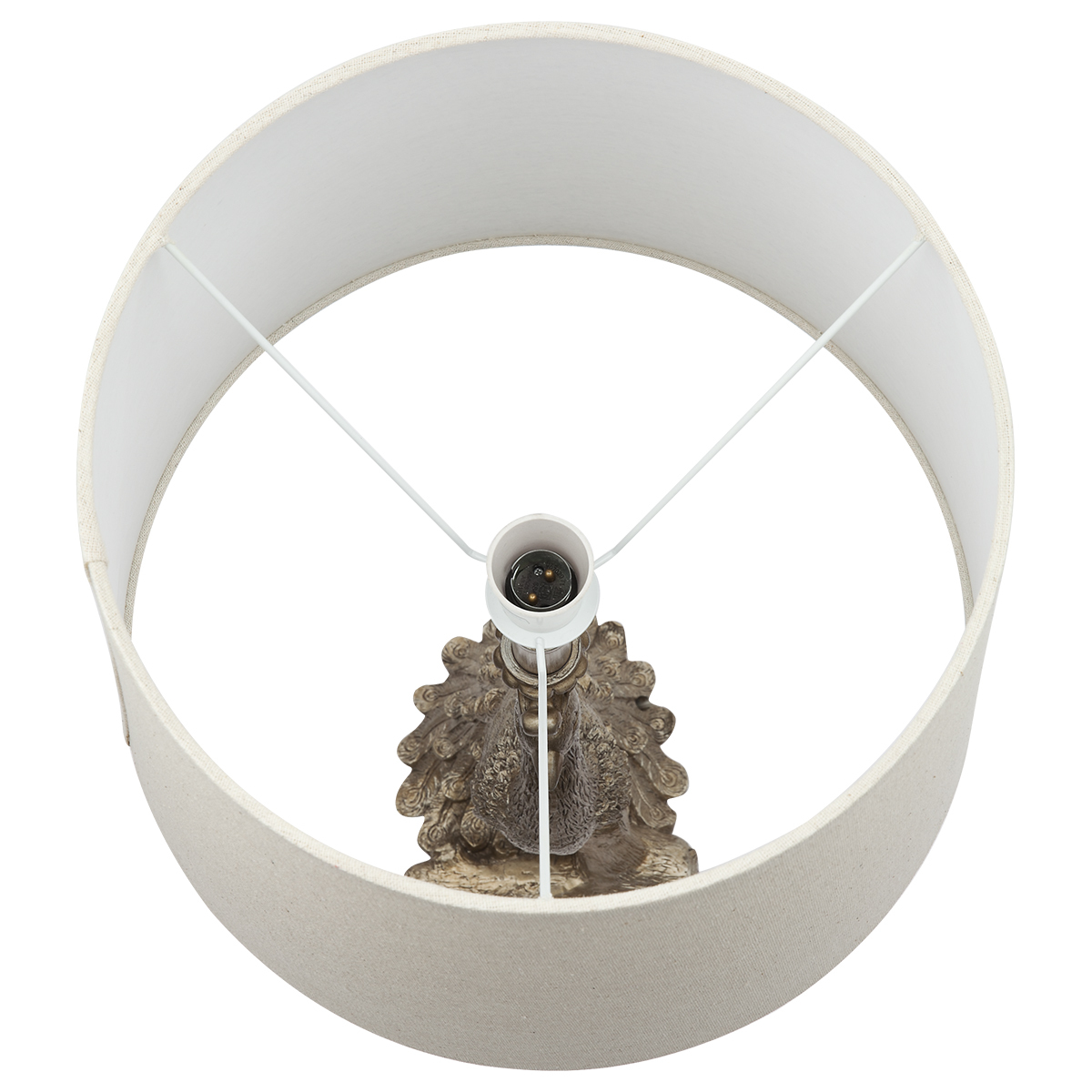 66cm Peacock Table Lamp