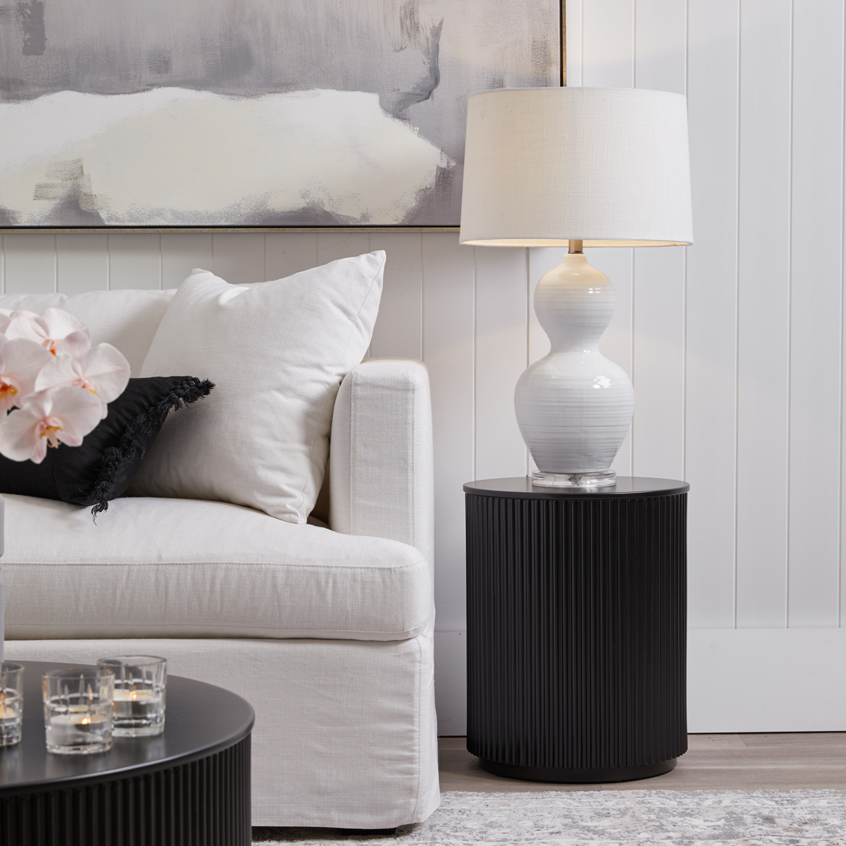 70cm High Gloss Bubble Bronte Table Lamp