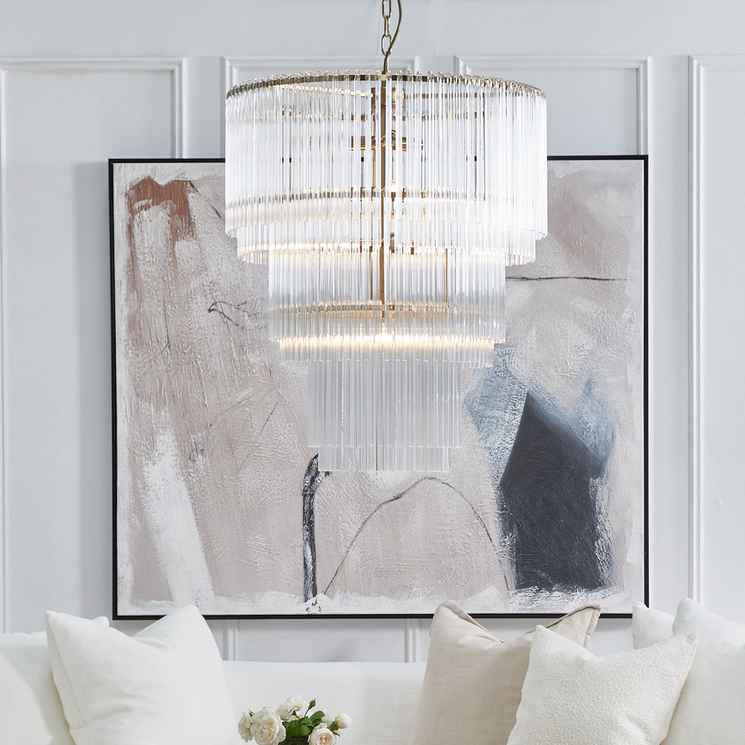 Ziya 3 Tier Crystal Pendant