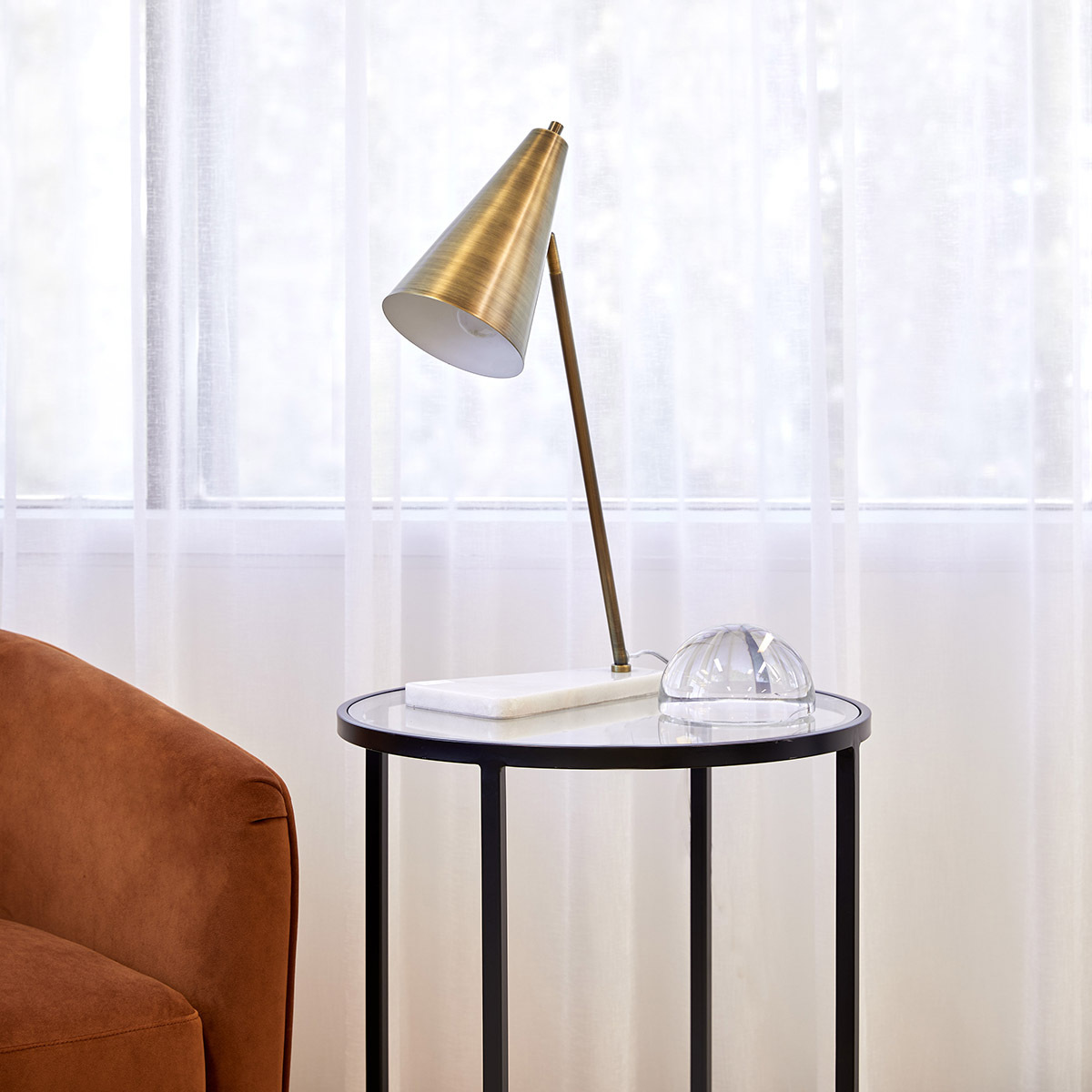 56cm Salvo Marble Task Lamp