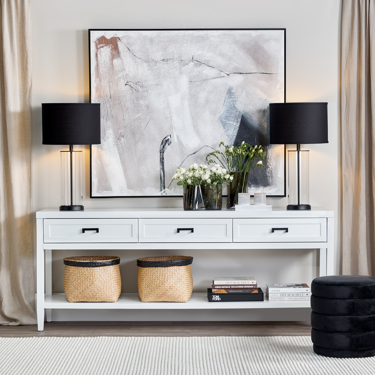 83cm Roswell Bank Table Lamp