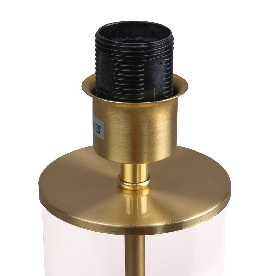 60cm Nanga Stainless Steel & Glass Table Lamp