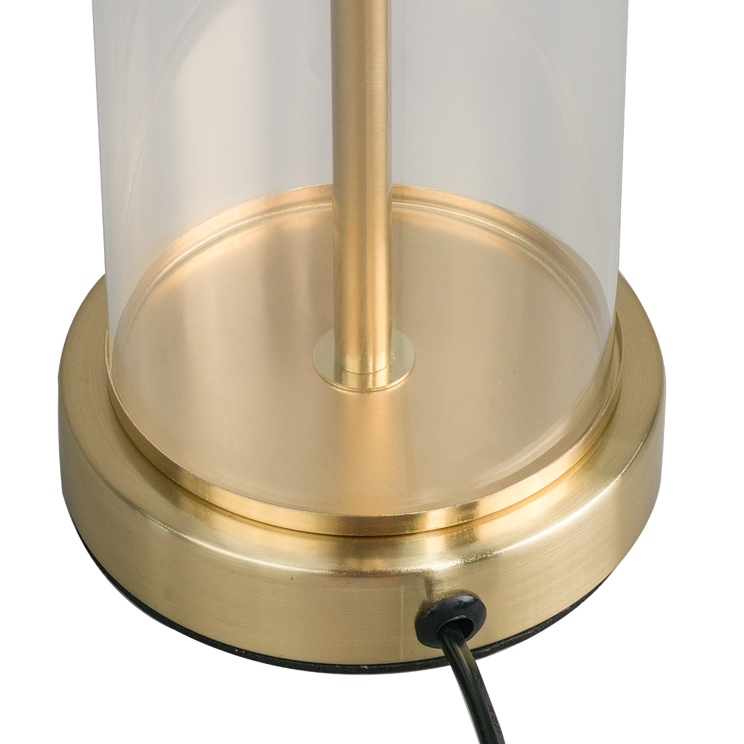 60cm Nanga Stainless Steel & Glass Table Lamp