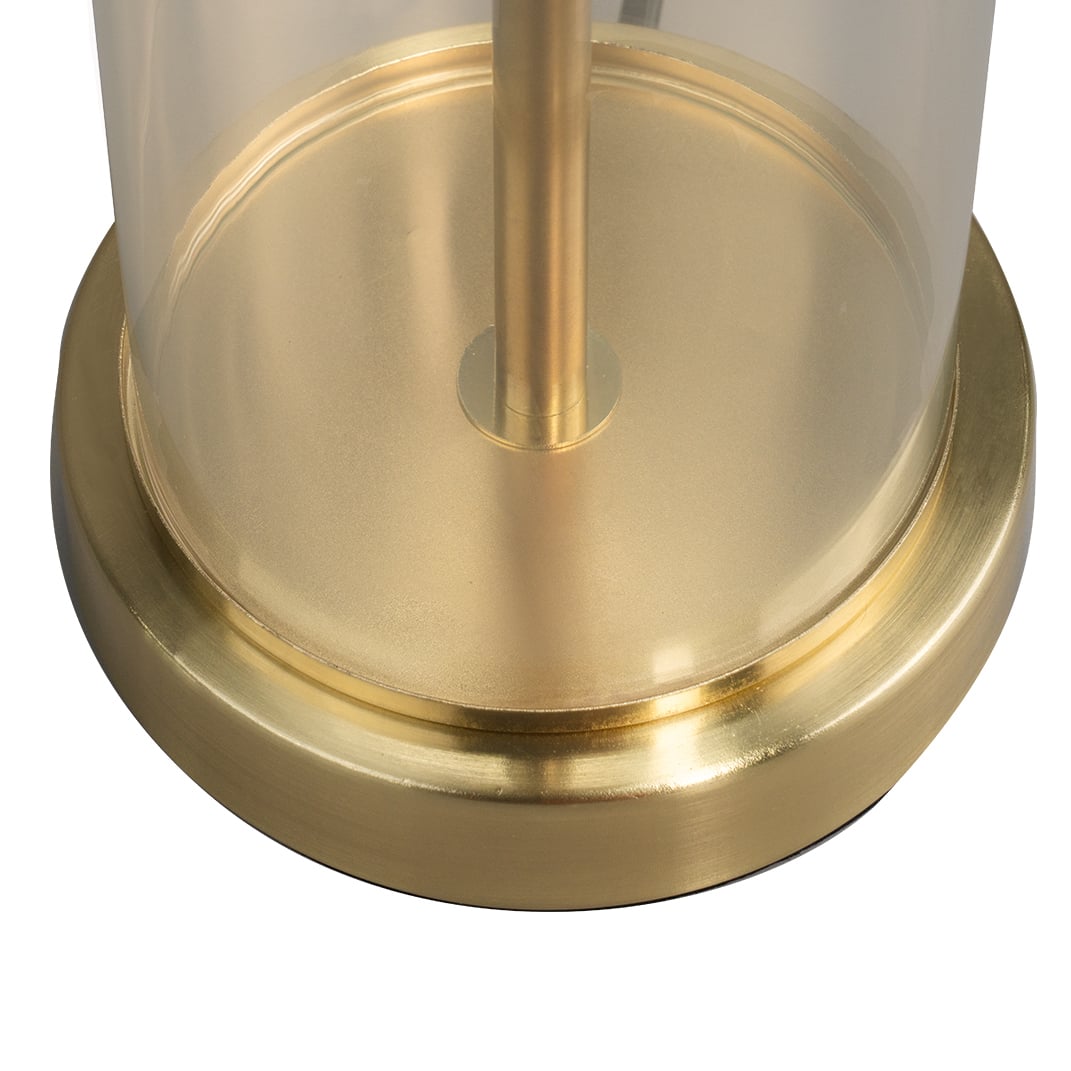 60cm Nanga Stainless Steel & Glass Table Lamp
