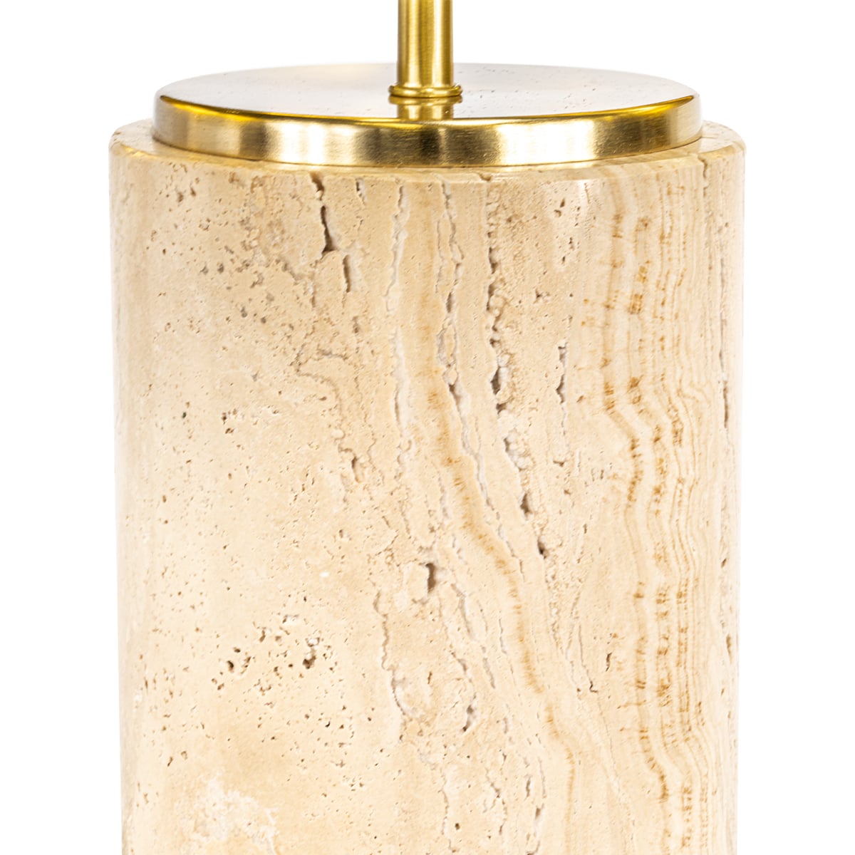 64.5cm Sigourney Travertine Table Lamp
