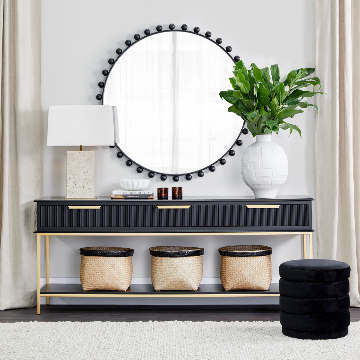 68.5cm Atlas Travertine Table Lamp