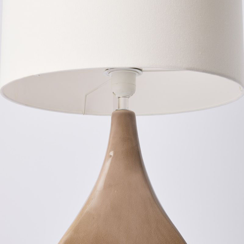 Sierra Ceramic & Faux Linen Table Lamp
