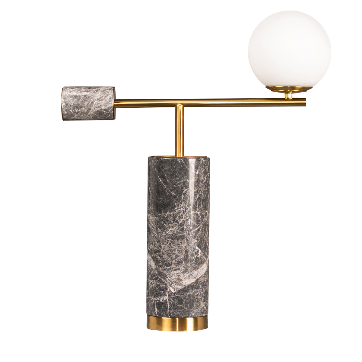 63cm Gregor Brass & Marble Table Lamp