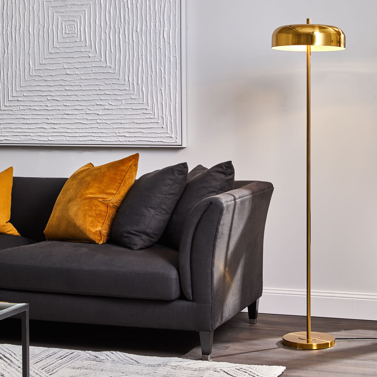 155cm Andrup Brass Floor Lamp