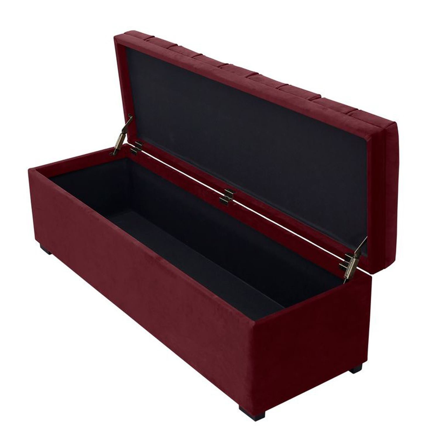 Off-White Pelee Upholstered Storage Ottoman