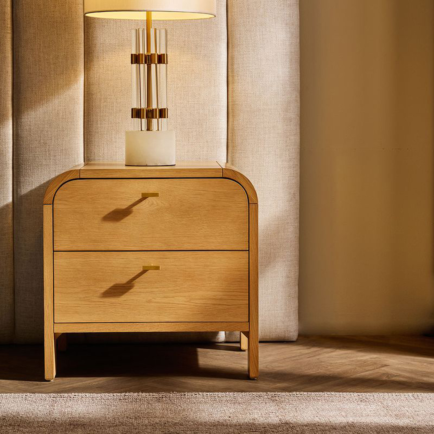 Kai 2 Drawer Bedside Table