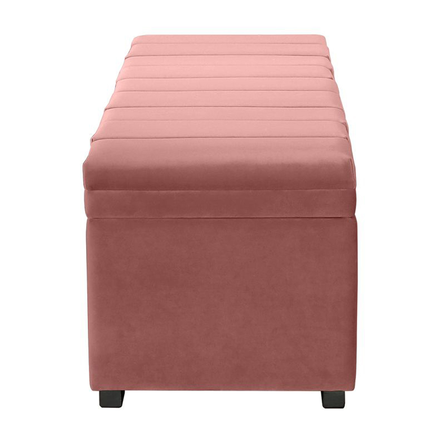 Off-White Pelee Upholstered Storage Ottoman