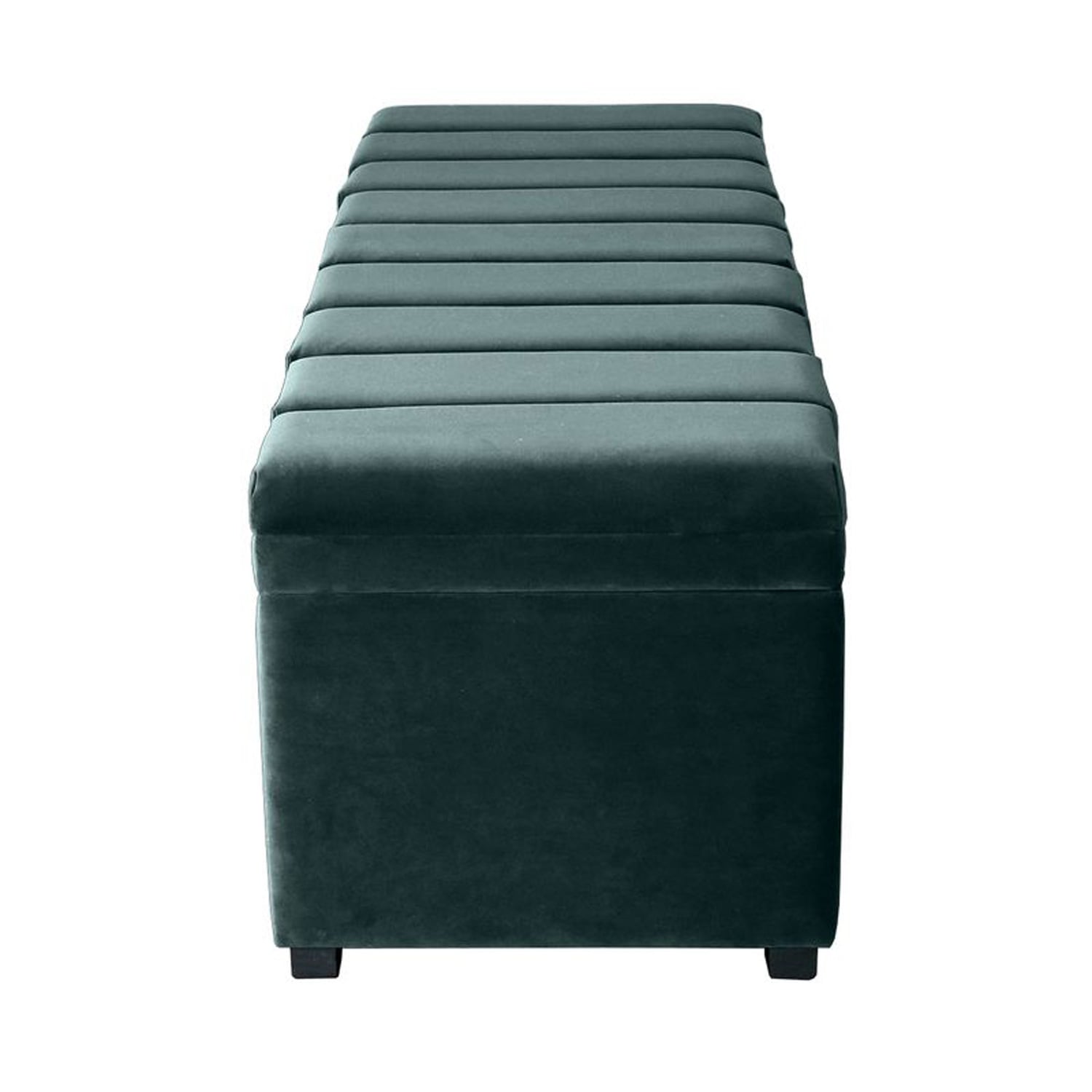 Off-White Pelee Upholstered Storage Ottoman