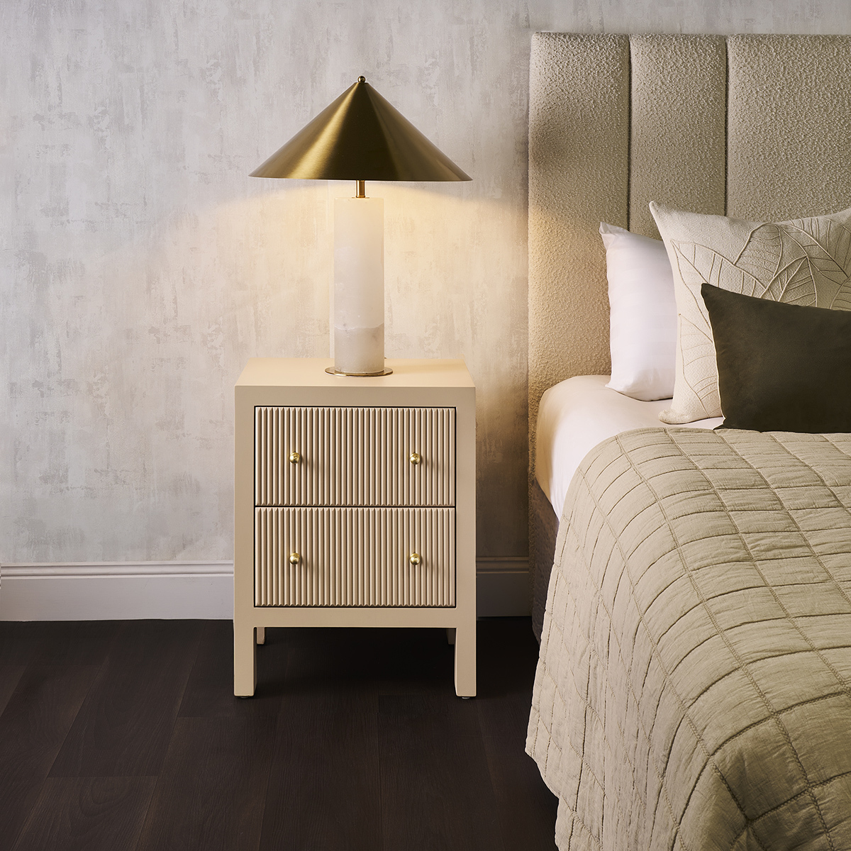64cm Ohio Brass & Alabaster Table Lamp