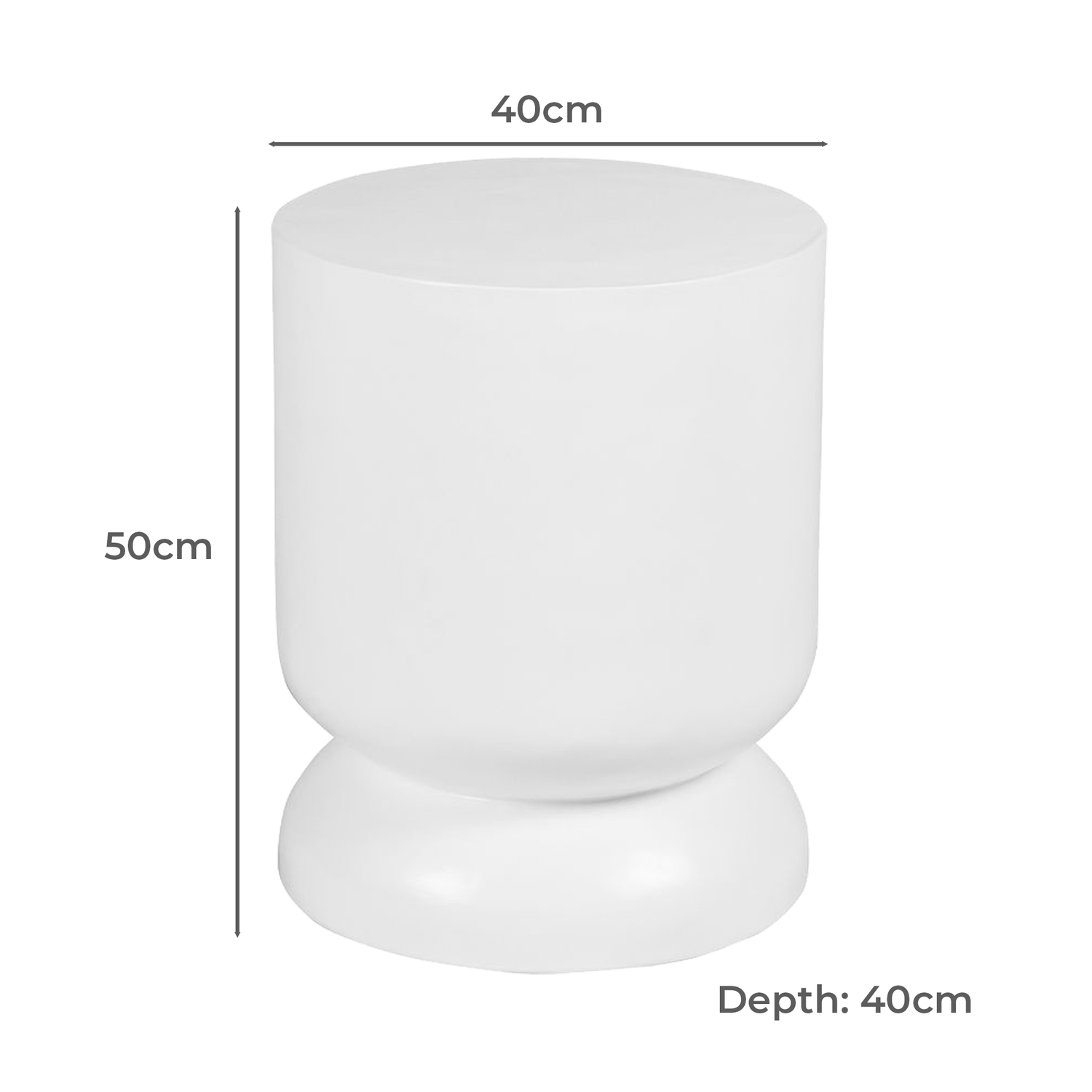 White Dylan Side Table