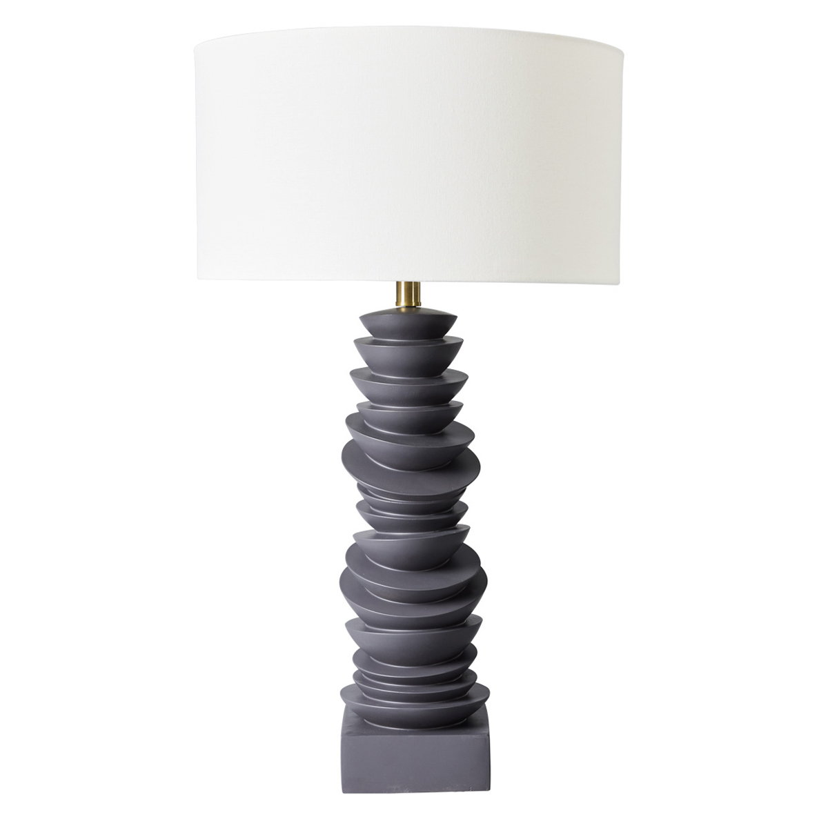 Cally Rolled Edge Resin Table Lamp
