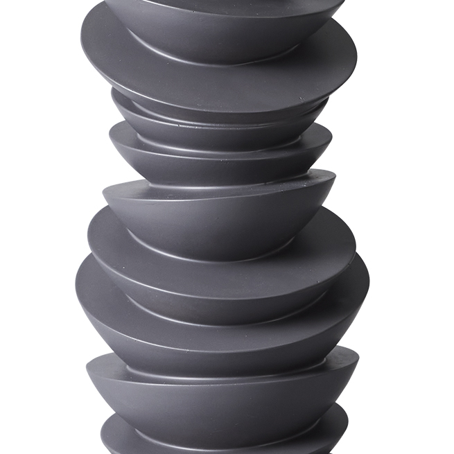 Cally Rolled Edge Resin Table Lamp