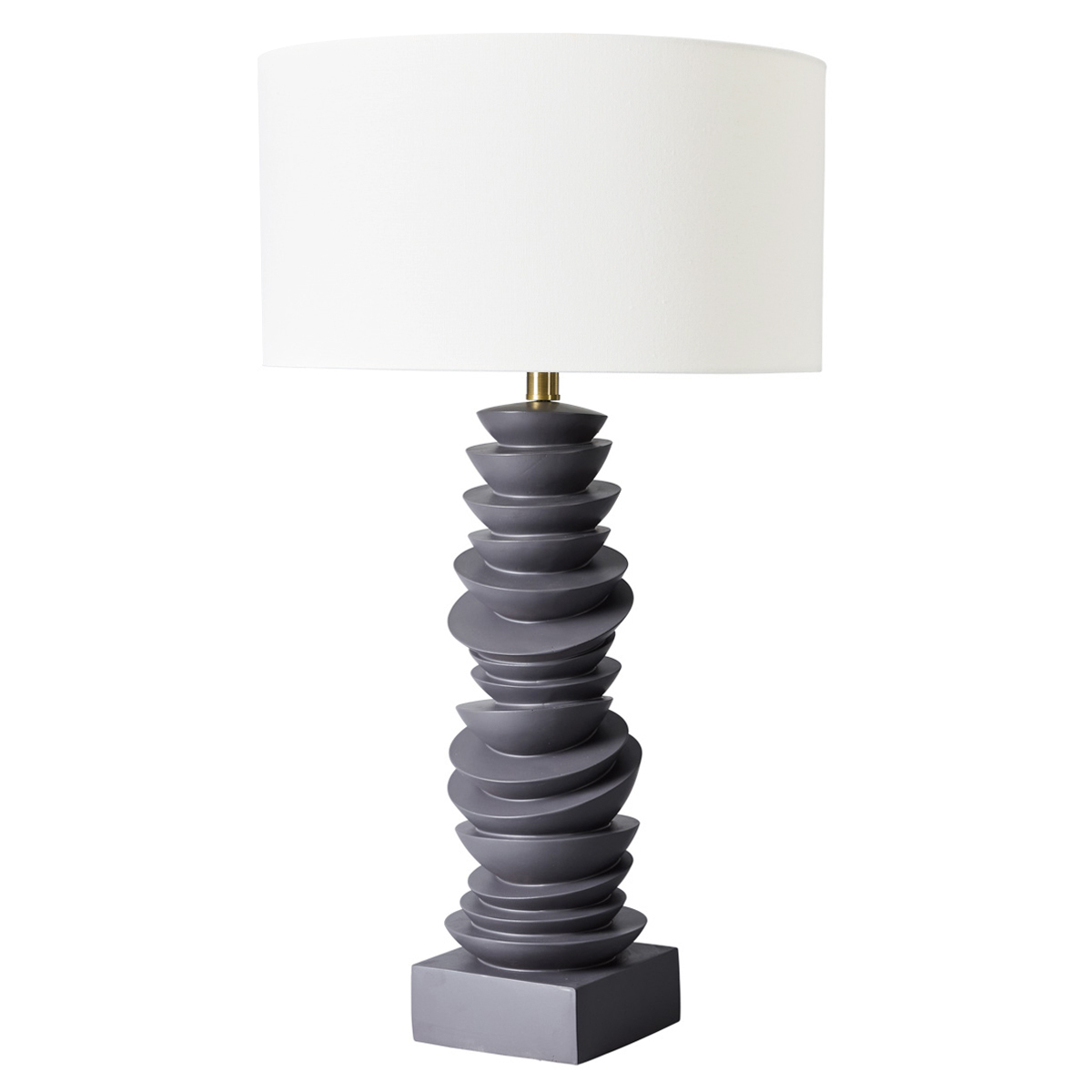 Cally Rolled Edge Resin Table Lamp